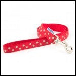 Ancol Vintage Polka Dot Lead Red 1m x 19mm >50kg