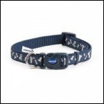 Ancol Reflective Bone Adjustable Collar Blue - Medium