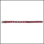 Animate LED Collar Red Tartan Medium 19mm